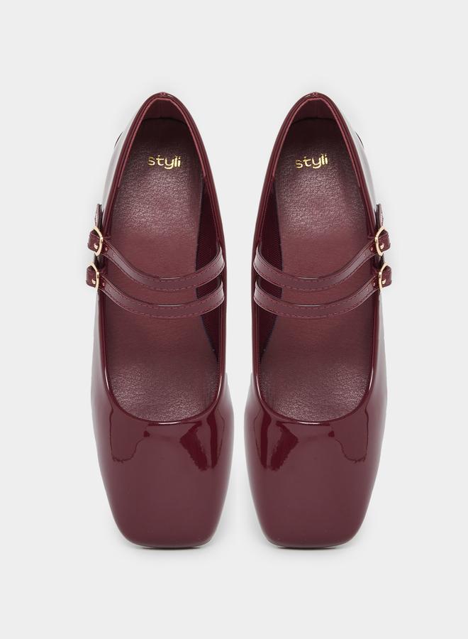 Styli Styli Plain Square Toe Buckle Strap Shoes  - Image 5