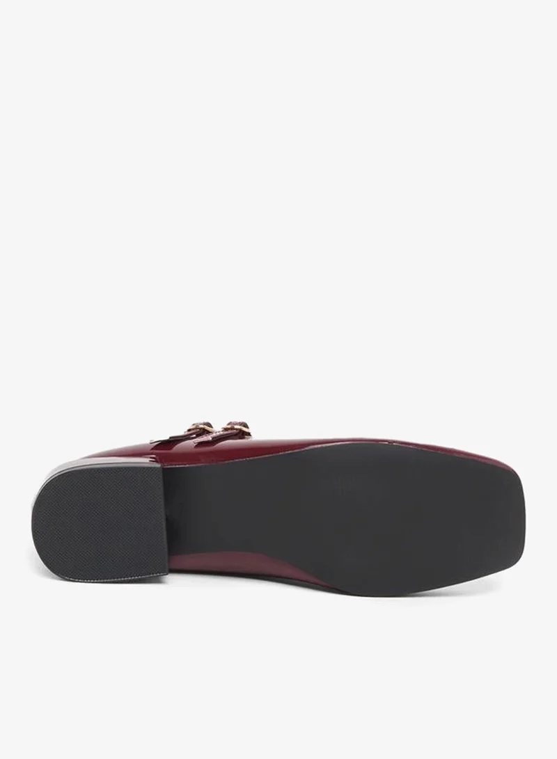 Styli  Plain Square Toe Buckle Strap Shoes for Women | Best Price UAE