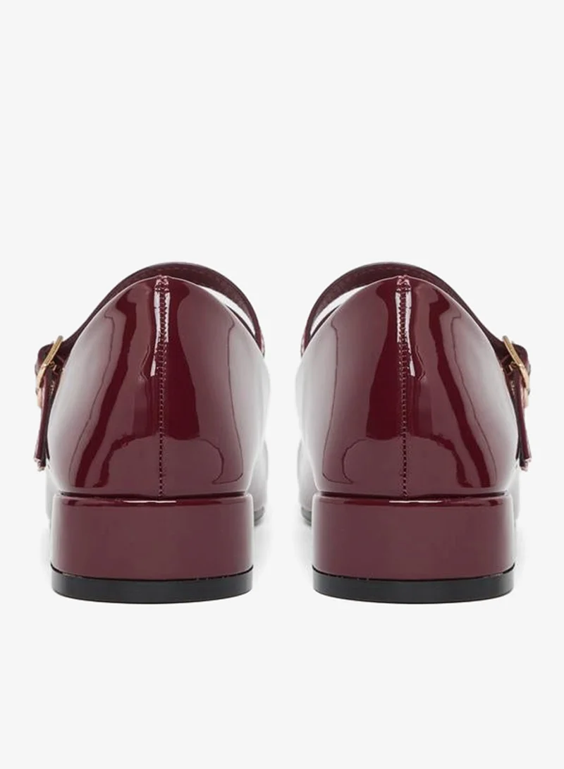 Styli  Plain Square Toe Buckle Strap Shoes for Women | Best Price UAE