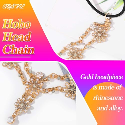 Unsutuo Hair Jewelry Head Chain Wedding Bohemian Floral Headband Elastic for Women - Image 4