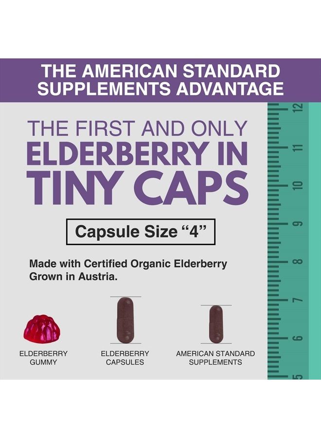 American Standard Supplements Elderberry European Organic 10,800mg [2 PACK] - Immune Support Immune System Booster, Elderberry Capsule, Black Elderberry for Immunity Support, Alternative to Elderberry Gummies, Elderberry Syrup - Image 5