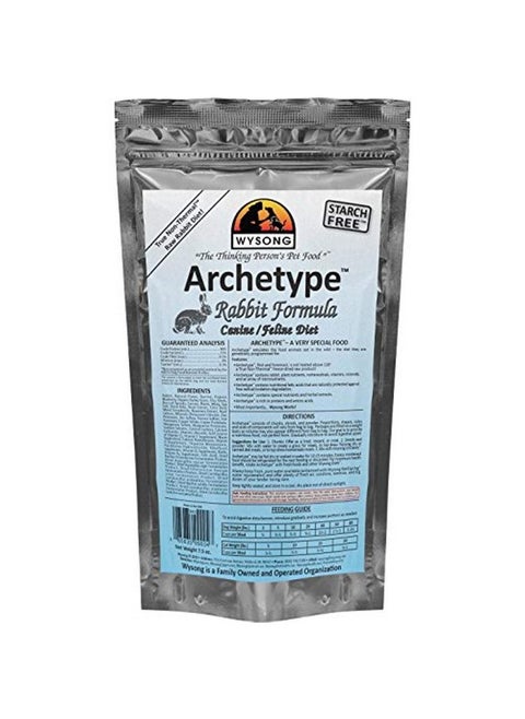 Wysong Archetype Rabbit Raw Formula Canine/Feline Diet Dog/Cat Food- 7.5 Ounce Bag