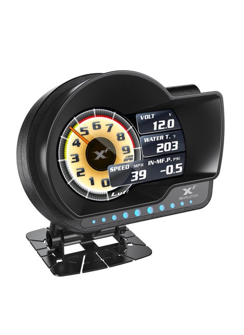 Lufi-Xf Multifunctional Obd2 Gauge, Heads Up Display Scanning Tool Combination Meter