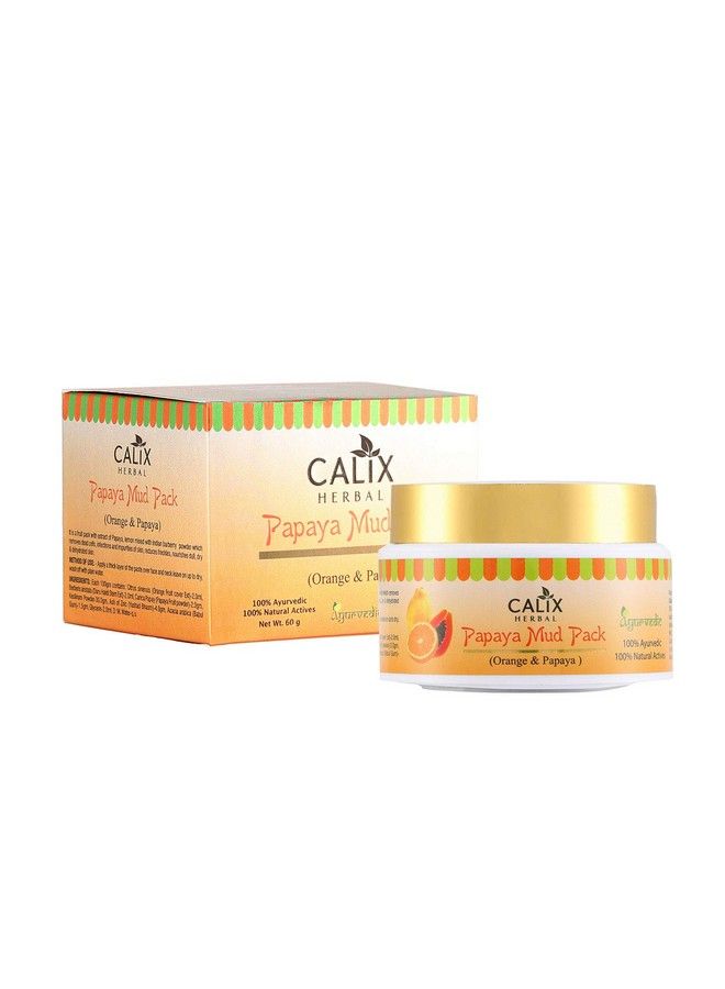 Calix Herbal Papaya Mud Pack For Dead Cells Blemishes And Pigmentation Removal 60G - Image 1