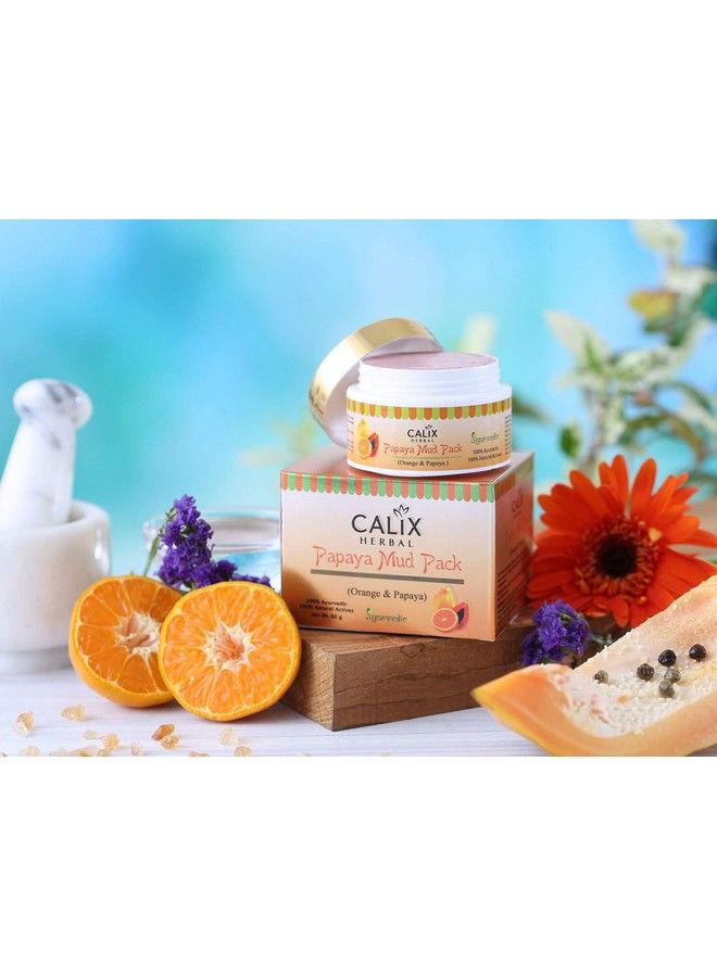 Calix Herbal Papaya Mud Pack For Dead Cells Blemishes And Pigmentation Removal 60G - Image 3