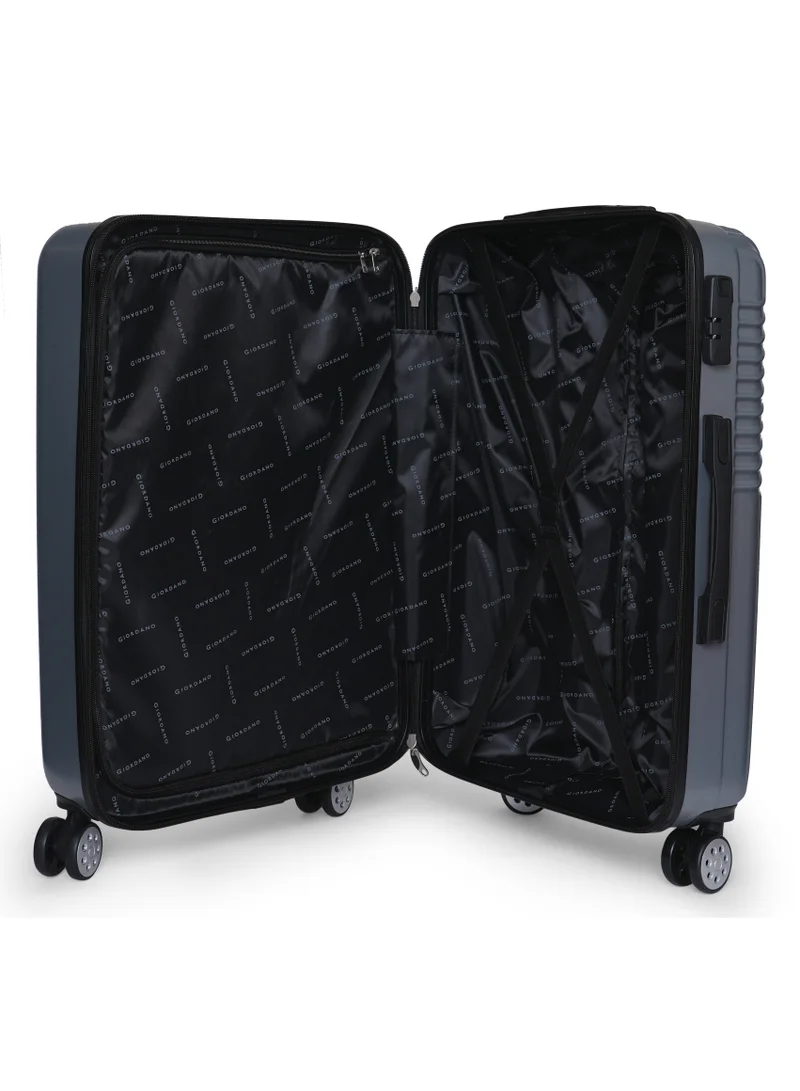 GIORDANO GIORDANO Logo Series Upgraded Luggage Set Silver, 3 Piece ABS Hard Shell Lightweight Durable 4 Double Wheels Suitcase Trolley Bag With Secure 3 Digits Number Lock. (20/24/28 INCH )