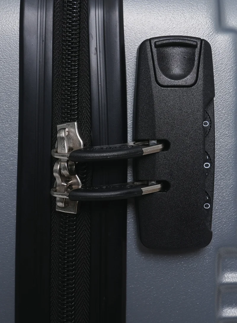 GIORDANO GIORDANO Logo Series Upgraded Luggage Set Silver, 3 Piece ABS Hard Shell Lightweight Durable 4 Double Wheels Suitcase Trolley Bag With Secure 3 Digits Number Lock. (20/24/28 INCH )