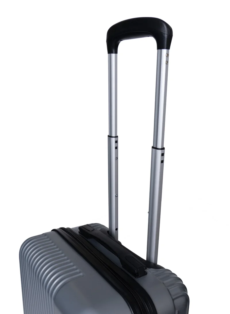 GIORDANO GIORDANO Logo Series Upgraded Luggage Set Silver, 3 Piece ABS Hard Shell Lightweight Durable 4 Double Wheels Suitcase Trolley Bag With Secure 3 Digits Number Lock. (20/24/28 INCH )