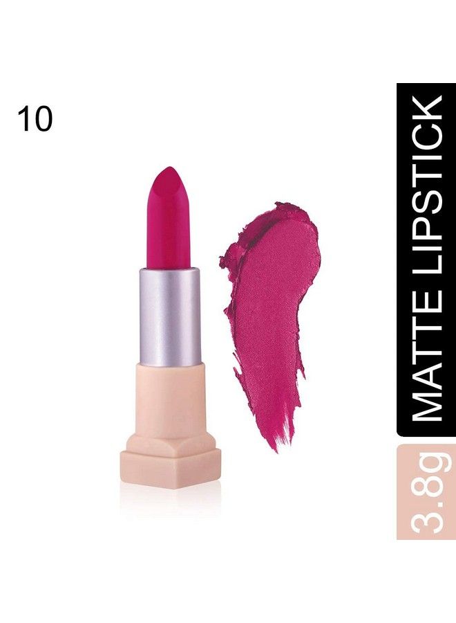 Fashion Colour Velvet Texture Vivid Matte Lipstick Long Lasting Smooth And Highly Pigmented Finish With The Smoothing Properties Of A Primer (3.8G) (10 Fuchsia)  - Image 3