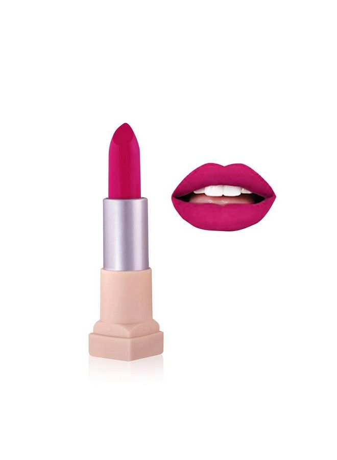 Fashion Colour Velvet Texture Vivid Matte Lipstick Long Lasting Smooth And Highly Pigmented Finish With The Smoothing Properties Of A Primer (3.8G) (10 Fuchsia)  - Image 1