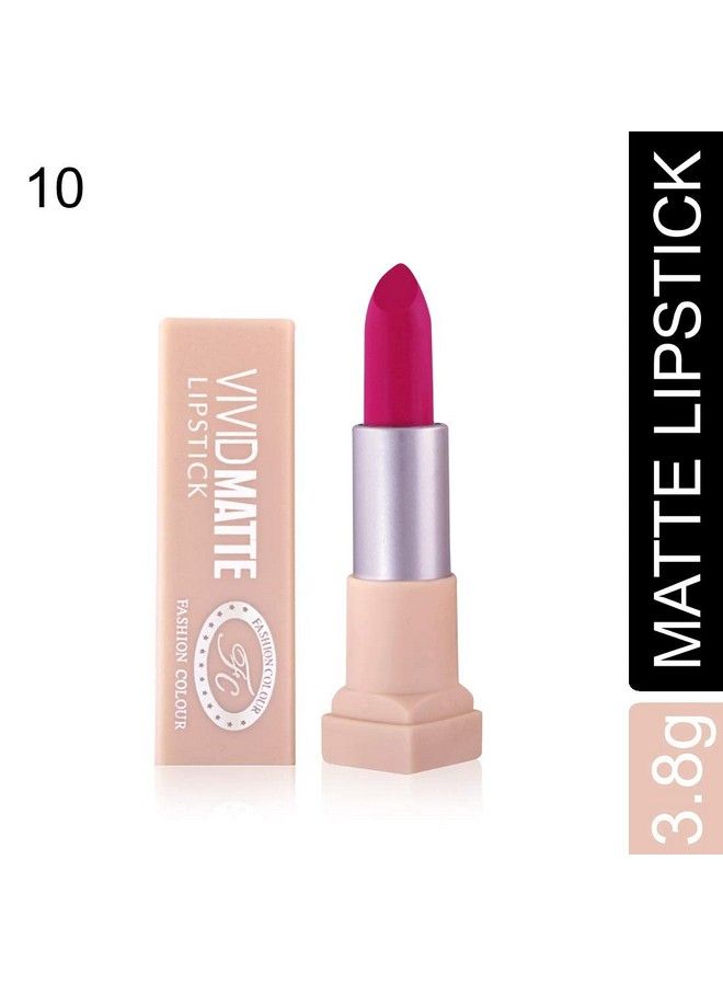 Fashion Colour Velvet Texture Vivid Matte Lipstick Long Lasting Smooth And Highly Pigmented Finish With The Smoothing Properties Of A Primer (3.8G) (10 Fuchsia)  - Image 5