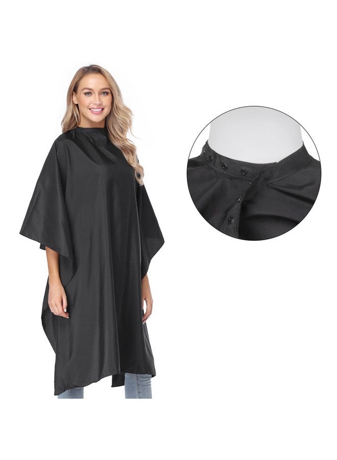 Minewill Waterproof Barber Cape -47 x 55 inches Haircut Cape for Men,Professional Hairdressing Salon Nylon Cape with Closure Snap,2 pack - Image 1