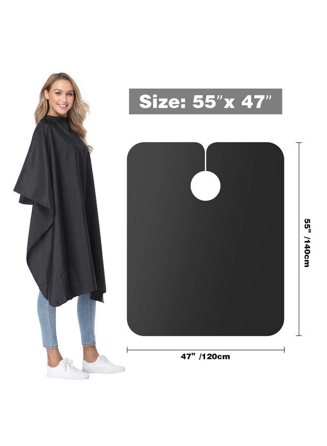 Minewill Waterproof Barber Cape -47 x 55 inches Haircut Cape for Men,Professional Hairdressing Salon Nylon Cape with Closure Snap,2 pack - Image 5