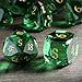 DNDND 7Piece Glass Dungeons and Dragons Dice Multifaceted Green RPG Dice Set for DND Tabletop Gaming Collectors Premium Gift Box Durable Design Green - Image 4