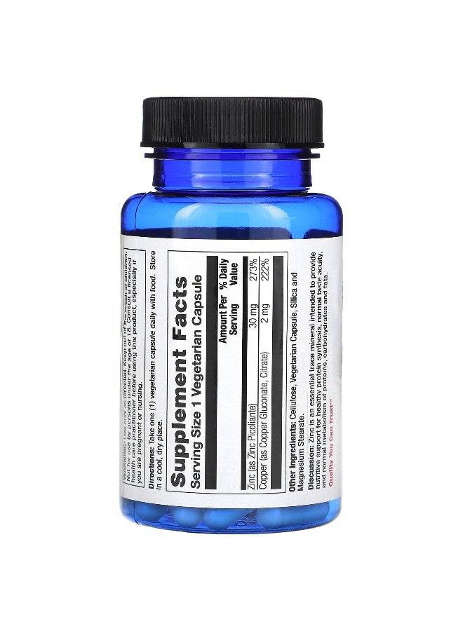 Nature's Life Nature's Life, Zinc, 30 mg, 50 Vegetarian Capsules  - Image 2