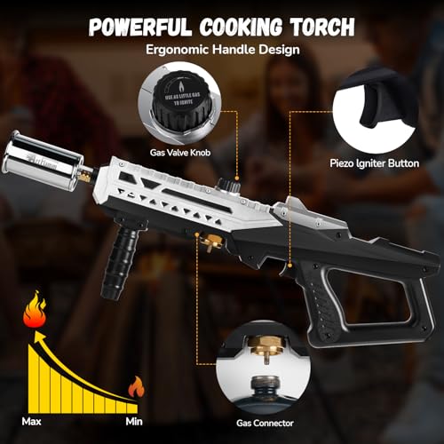 ARTFLAMM Powerful Grill Torch Gun | Propane Torch Gun, Adjustable Flamethrower | Blowtorch for BBQ, Camping, Charcoal Lighter & Fire Starter - Image 2
