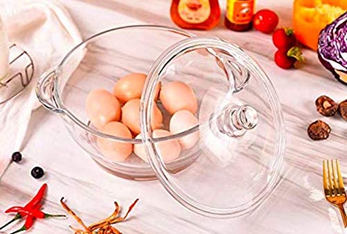 Kosh Borosilicate Glass Casserole Deep Round Oven and Microwave Safe Serving Bowl with Glass Lid (1000 ML - Pack of 2) - Image 3