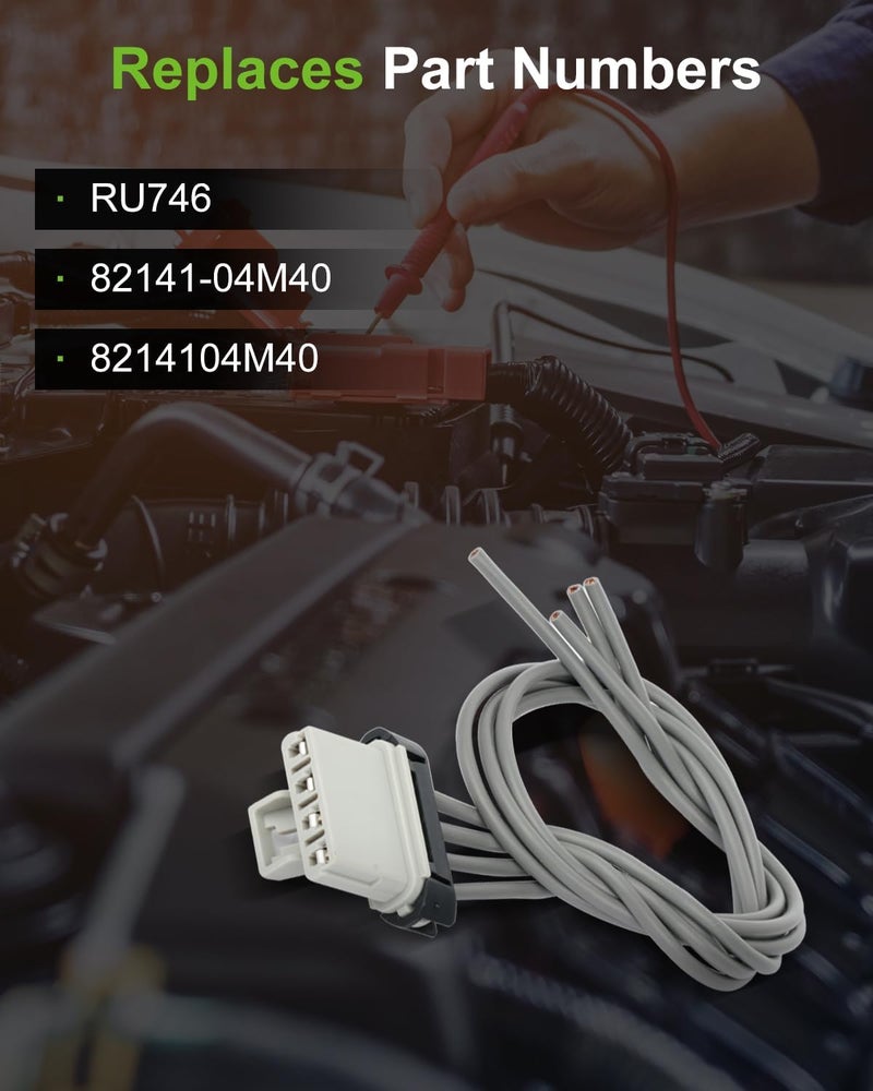 SCITOO Air Conditioning Heater Fan HVAC Blower Motor Resistor Regulator for 2005-2018 for Toyota Tacoma,OE-82141-04M40 Wire RU746 resistor Air Control Module Resistor Replacement Part - Image 5