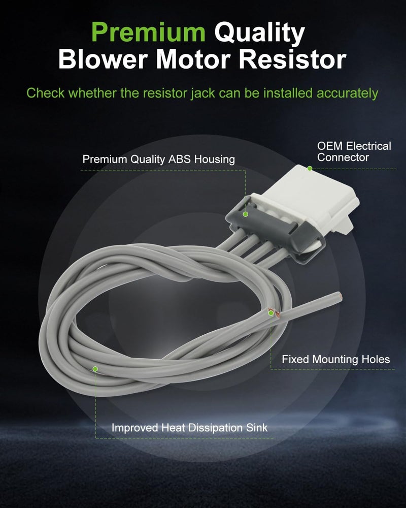SCITOO Air Conditioning Heater Fan HVAC Blower Motor Resistor Regulator for 2005-2018 for Toyota Tacoma,OE-82141-04M40 Wire RU746 resistor Air Control Module Resistor Replacement Part - Image 3