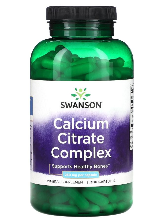 Calcium Citrate Complex 250 mg 300 Capsules