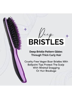 Curl Keeper Styling Brush For All Curly Hair Types (Purple)  - Image 5