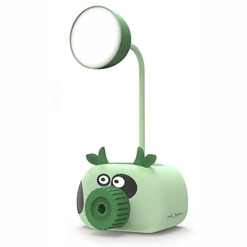 Pick Ur Needs Rechargeable Mini Study Table LED Desk Lamp Piggy Pen Holder Pencil Sharpening USB Charging Children's Eye Protection Night Light (Blue) - Image 1
