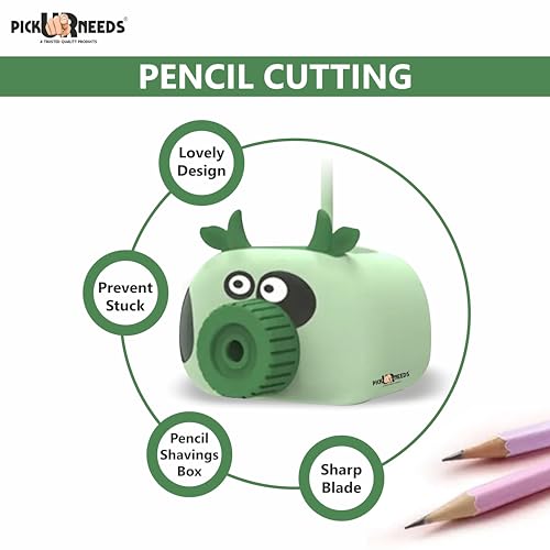 Pick Ur Needs Rechargeable Mini Study Table LED Desk Lamp Piggy Pen Holder Pencil Sharpening USB Charging Children's Eye Protection Night Light (Blue) - Image 2