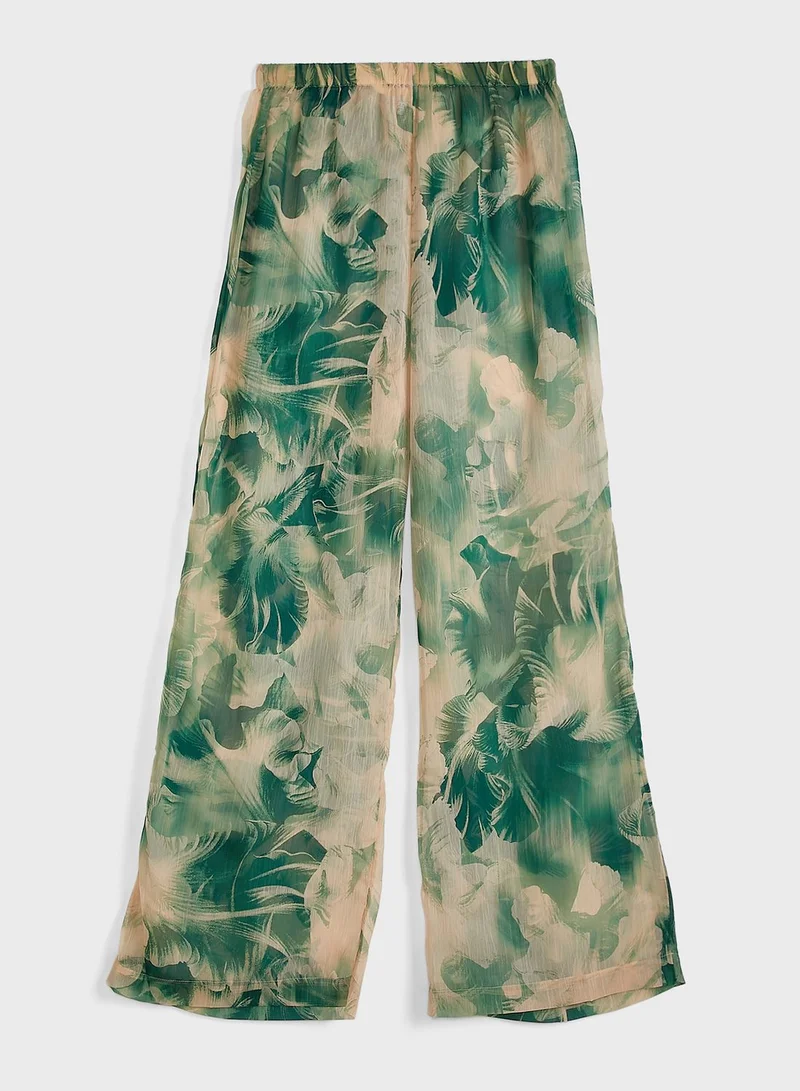 Topshop Tall High Waist Beachwear Pants