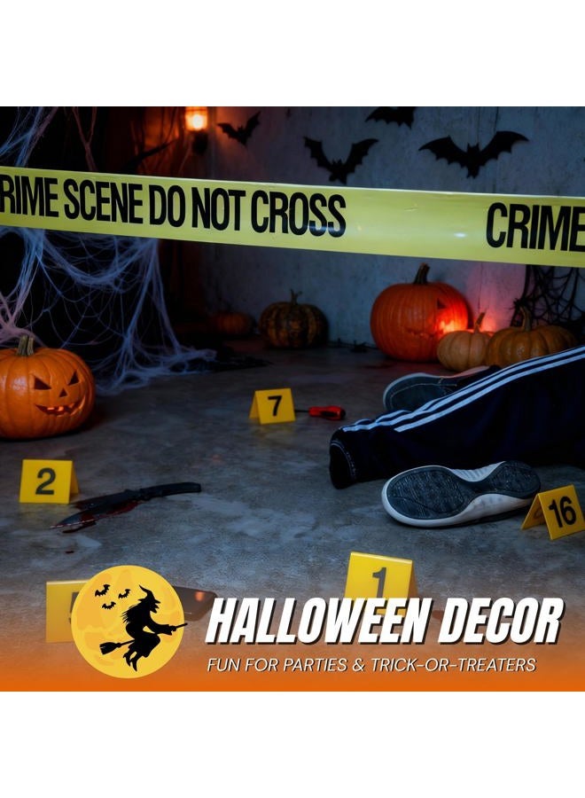 TAPIX Evidence Markers Crime Scene Kit - Includes 25 Evidence Markers Tents, 25 Crime Object Cards, 100ft Crime Scene Do Not Cross Barricade Tape - Image 2