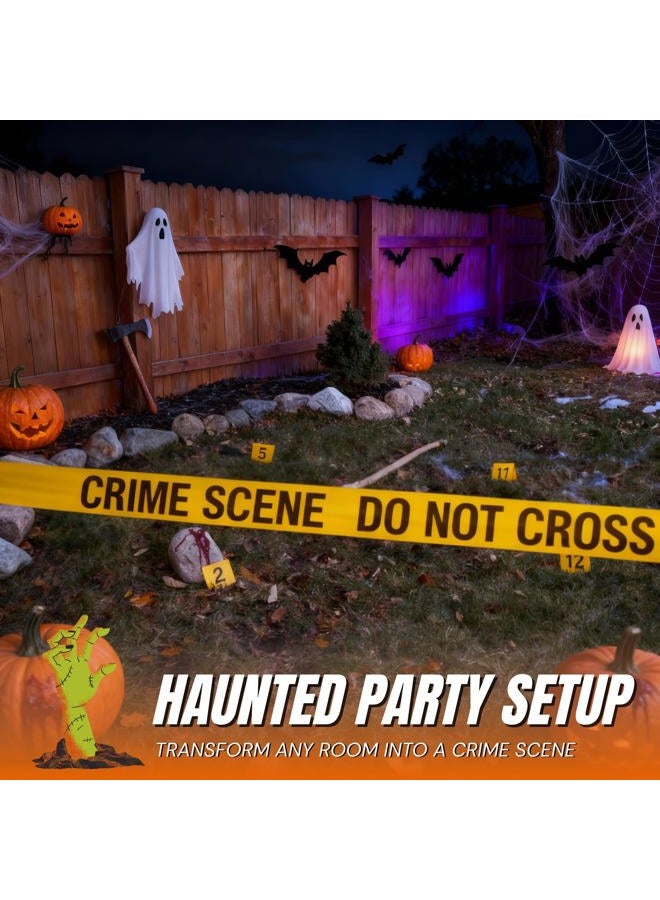 TAPIX Evidence Markers Crime Scene Kit - Includes 25 Evidence Markers Tents, 25 Crime Object Cards, 100ft Crime Scene Do Not Cross Barricade Tape - Image 4