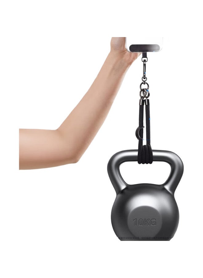 Stiger [Upgraded Thickened Reinforced] Phone Lanyard Keychain Crossbody Wearable Outdoor Durable Neck Strap Shoulder Cross Key Chain Strap [Zebra Black And White] 1.2 Meters - Image 2