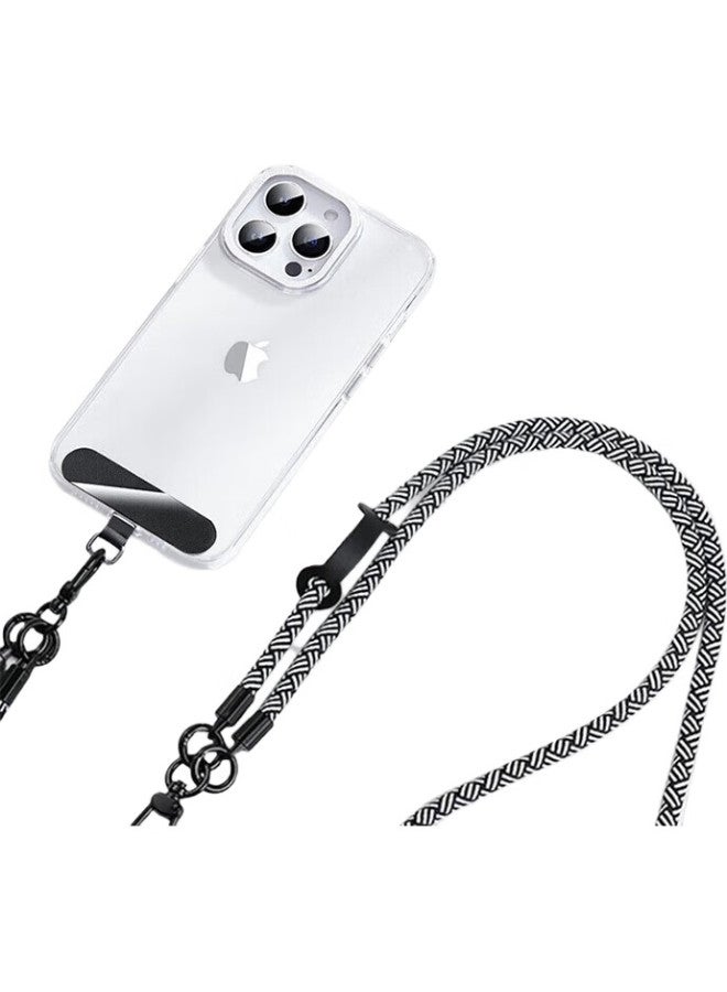 Stiger [Upgraded Thickened Reinforced] Phone Lanyard Keychain Crossbody Wearable Outdoor Durable Neck Strap Shoulder Cross Key Chain Strap [Zebra Black And White] 1.2 Meters - Image 1