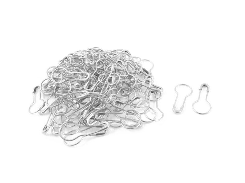 ASTRQLE 500Pcs Metal Gourd Safety Pins Small Steel Wire Craft Clothing Tag Pin Clip Buttons Clothing Trimming Fastener Tool DIY Home Accessories (Silver) - Image 1