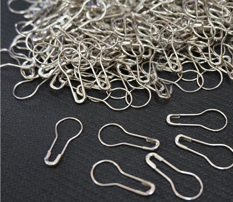 ASTRQLE 500Pcs Metal Gourd Safety Pins Small Steel Wire Craft Clothing Tag Pin Clip Buttons Clothing Trimming Fastener Tool DIY Home Accessories (Silver) - Image 3