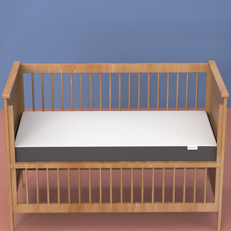 Cherilo Cherilo Memory Foam Baby Mattress for 0 to 2 Years Mattress for Baby Crib Cot Bassinet Waterproof Breathable Fabric 1 Year Warranty 48 x 24 x 4 Pack of 1 - Image 1