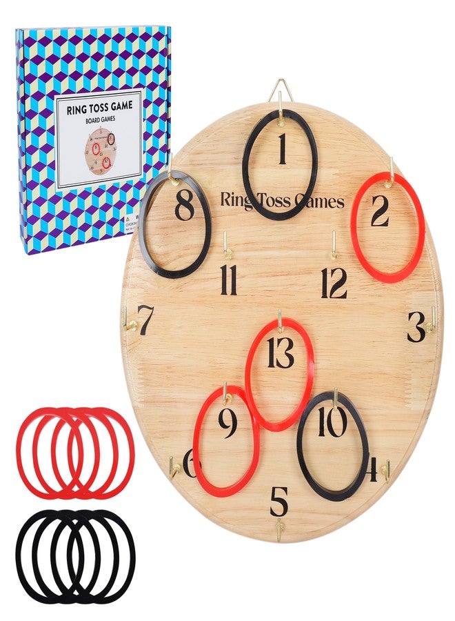 Offelec Wooden Wall Hanging Ring Toss Game for Adults & Kids - Indoor & Outdoor Games for Family and Friends, Home, Beach, Party, Camping and Yard Games, Gifts for Men and Women - Image 1