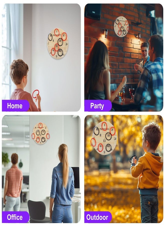 Offelec Wooden Wall Hanging Ring Toss Game for Adults & Kids - Indoor & Outdoor Games for Family and Friends, Home, Beach, Party, Camping and Yard Games, Gifts for Men and Women - Image 5