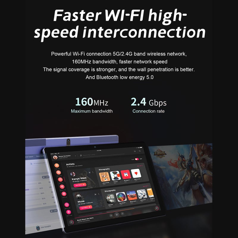 KONKA Smart Tablet Y109 Wi-Fi 32GB|Quad-core Processor|HD Big Screen|Flag Chip|Immersive Audio And Video|Android 11.0|Dual Frequency Wi-Fi|Large Capacity Battery Blue - Image 4
