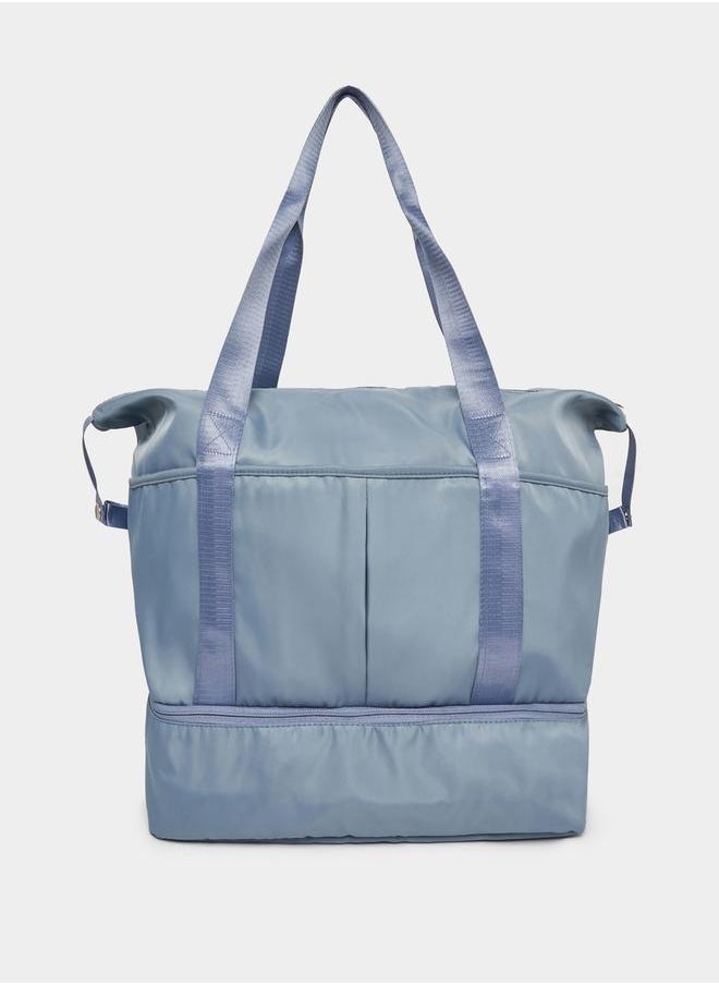 Styli Solid Gym Bag with External Pockets  - Image 2