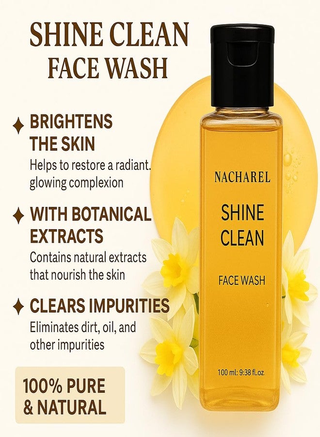 Nacharel Shine Face Wash | Gentle Skin Face Wash | Deep Cleansing | Bright & Glowing Foam Cleanser For All Skin Tone | Remove Dirt & Oil | 100% Soap Free | Daily Cleanser For All Skin Type | Pack 1 - Image 2