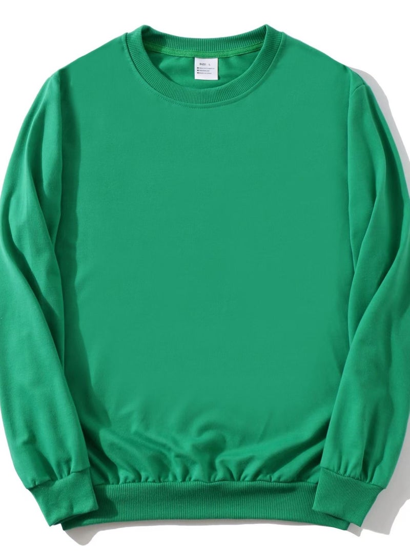 Autumn-Winter Solid Color Round Neck Hoodie