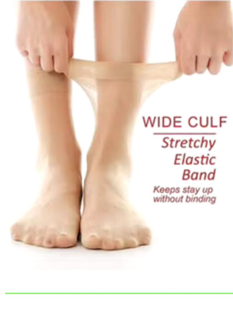 bundle of two transparent ankle high nylon voile socks  - Image 4