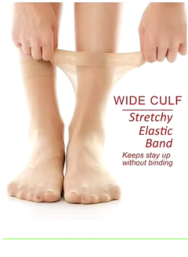 bundle of two transparent ankle high nylon voile socks  - Image 3