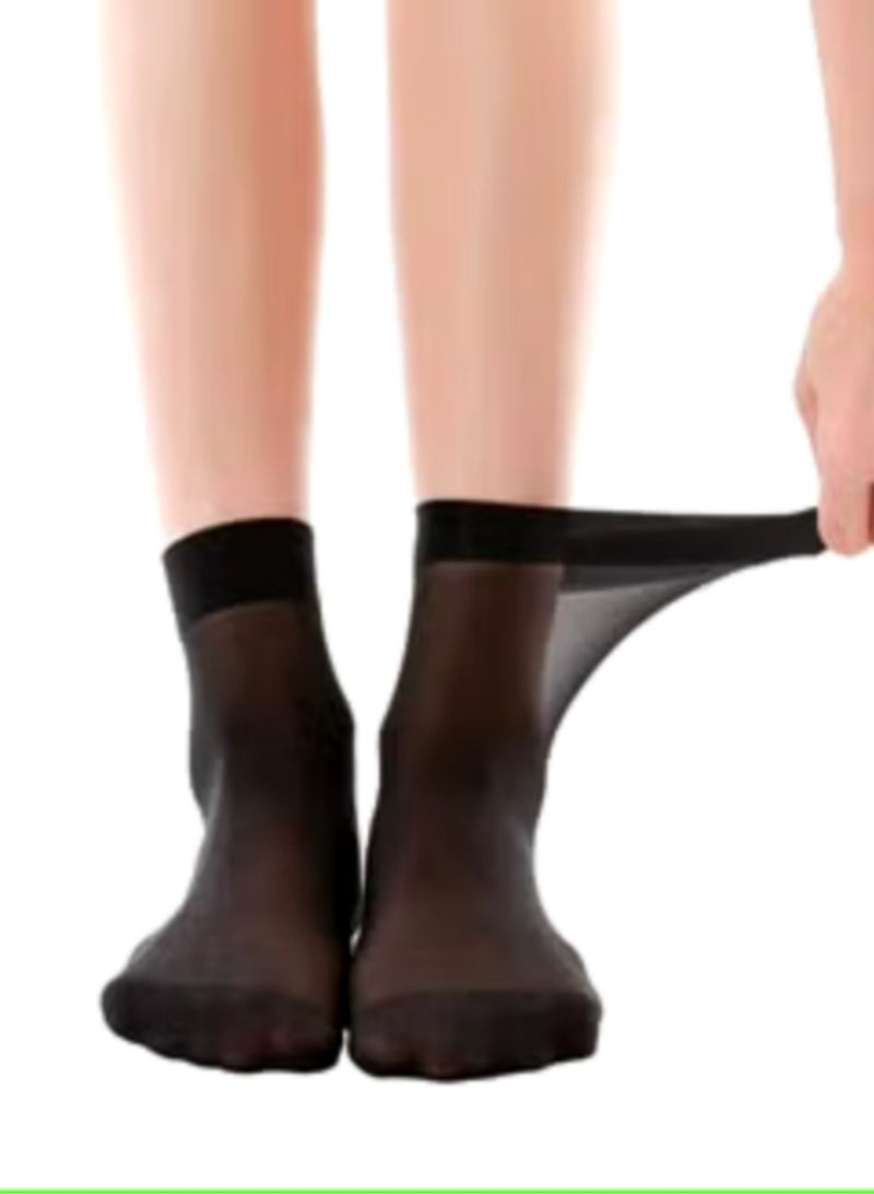 bundle of two transparent ankle high nylon voile socks  - Image 2