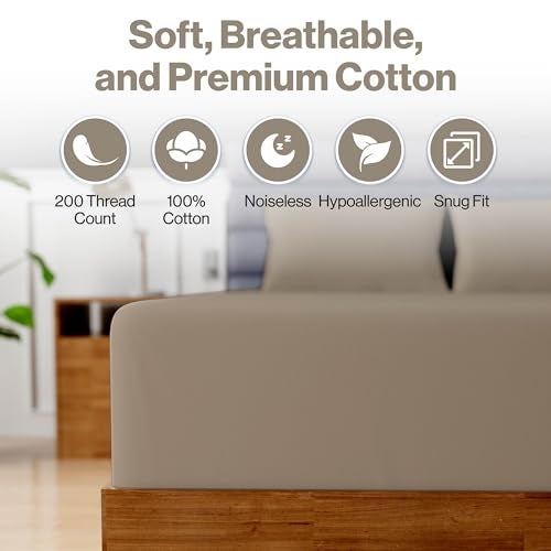 Superity Linen Superity Luxurious Hotel Quality King Fitted Sheet 100% Cotton Ultra Soft, Skin-Friendly & Hypoallergenic Deep Pocket Fits 16 Mattress Easy Care & Snug Fit (King Size - 78 x 80) - Image 2