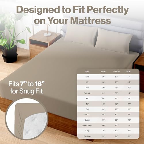 Superity Linen Superity Luxurious Hotel Quality King Fitted Sheet 100% Cotton Ultra Soft, Skin-Friendly & Hypoallergenic Deep Pocket Fits 16 Mattress Easy Care & Snug Fit (King Size - 78 x 80) - Image 5