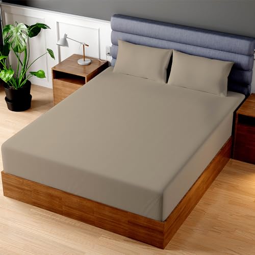 Superity Linen Superity Luxurious Hotel Quality King Fitted Sheet 100% Cotton Ultra Soft, Skin-Friendly & Hypoallergenic Deep Pocket Fits 16 Mattress Easy Care & Snug Fit (King Size - 78 x 80) - Image 1