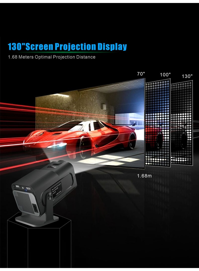BESTIS Projector 4K 1080P with 300 ANSI Lumens, Auto Keystone & Focus, 180° Rotation, WiFi 6/BT5.0, Android 11, Low Noise ≤25dB, Wireless iOS/Android Mirroring  - Image 4