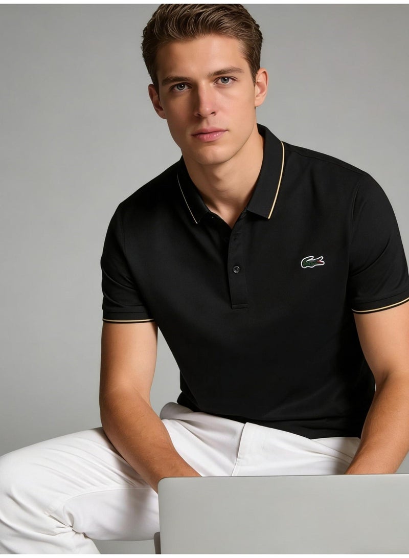 Laco Men's ice silk Polo shirt summer business leisure lapel short sleeve T-shirt multicolor optional. - Image 3