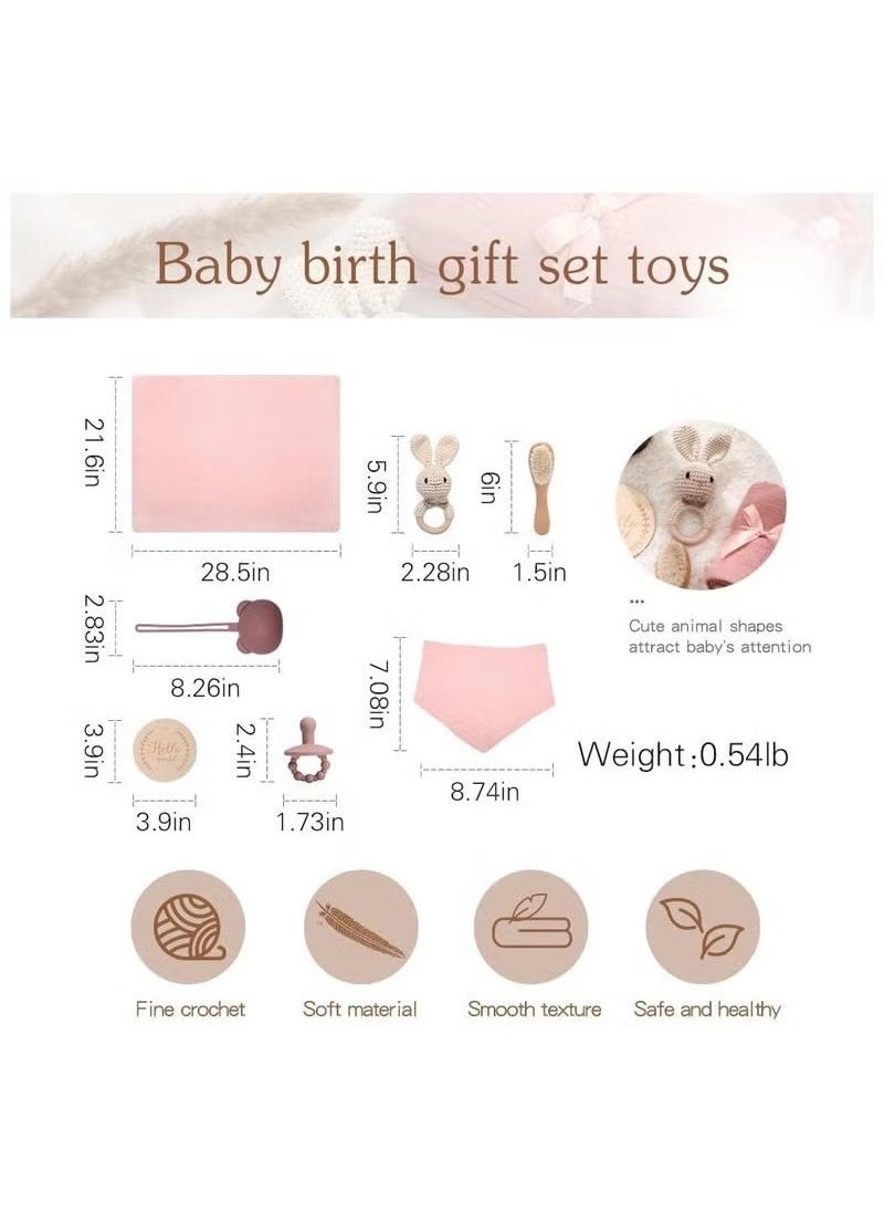 Gonice Baby Gift Set for Newborn New Baby Gift Set - Newborn Baby Essentials Baby Bath Set with Baby Blanket Baby Rattle - New Born Baby Girls Gift & Baby Boy Gifts for Baby Shower  - Image 4